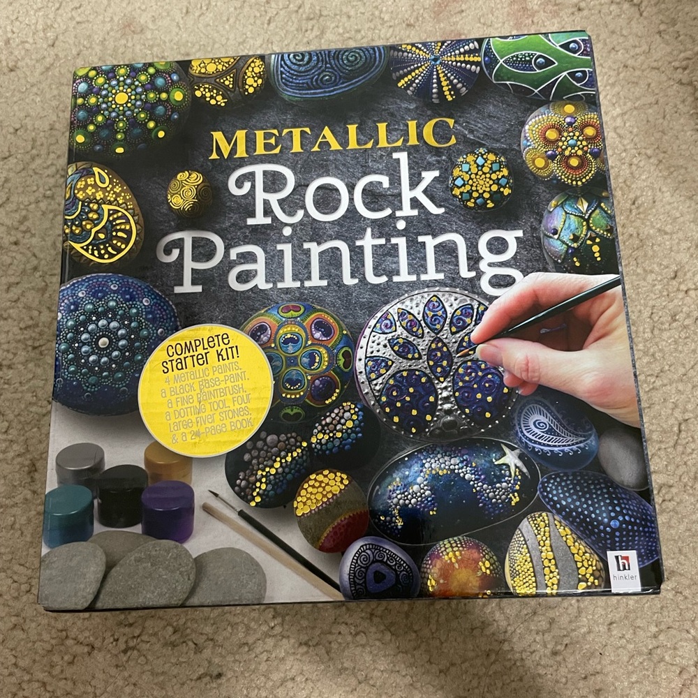 NWT brand new metallic rock painting kit